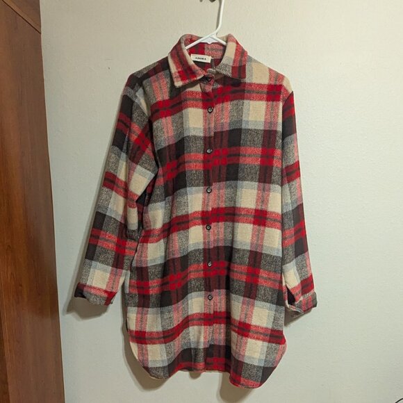 Adora shacket jacket flannel plaid pockets  Size Medium - Picture 2 of 8